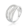 Thumbnail Image 1 of Sterling Silver 0.33ct Diamond Wrap Half Eternity Ring