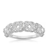 Thumbnail Image 0 of 9ct White Gold 0.12ct Diamond Floral Half Eternity Ring