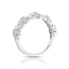 Thumbnail Image 2 of 9ct White Gold 0.12ct Diamond Floral Half Eternity Ring