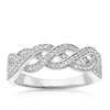 Thumbnail Image 0 of Sterling Silver 0.10ct Diamond Woven Half Eternity Ring