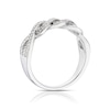 Thumbnail Image 2 of Sterling Silver 0.10ct Diamond Woven Half Eternity Ring