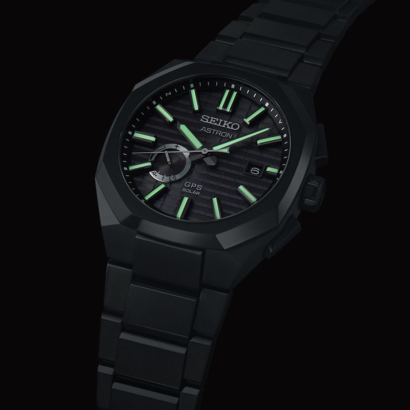 Seiko Astron GPS Solar 'Jet Black' Crystal Box Bracelet Watch