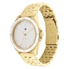 Thumbnail Image 1 of Tommy Hilfiger Crystal Ladies' White Dial & Gold IP Bracelet Watch