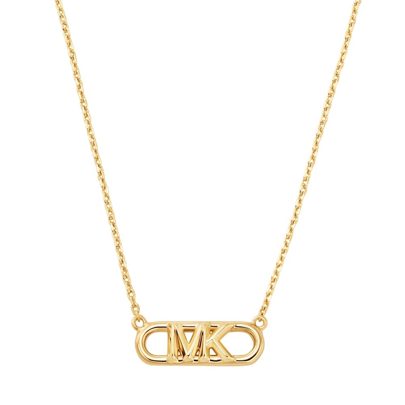 Michael Kors Statement Link Gold Plated Silver MK Necklace