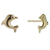Thumbnail Image 0 of 9ct Yellow Gold Dolphin Stud Earrings