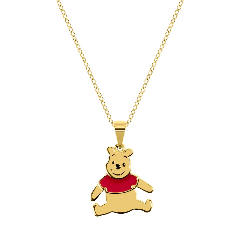 Disney Gold Plated Silver Winnie The Pooh Pendant