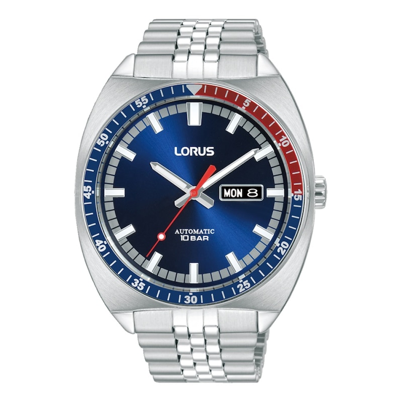 Lorus Men's 43mm Blue Dial Stainless Steel Bracelet Watch