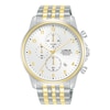Thumbnail Image 0 of Lorus Men's 43mm White Dial Chronograph Two Tone Stainless Steel Bracelet Watch