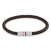 Thumbnail Image 0 of Tommy Hilfiger Men's Brown Braided Leather Bracelet