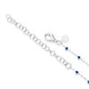 Thumbnail Image 2 of Sterling Silver Blue Bead Mini T-Bar Pendant Choker Necklace