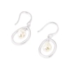 Thumbnail Image 1 of Sterling Silver Floating Cultured Freshwater Pearl Drop Earrings