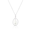 Thumbnail Image 0 of Sterling Silver Floating Cultured Freshwater Pearl Pendant Necklace