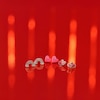 Thumbnail Image 2 of Children's Sterling Silver Crystal Pink Resin Heart Studs