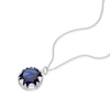 Thumbnail Image 1 of Deep Blue Third Eye Chakra Sterling Silver Pendant Necklace