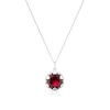 Thumbnail Image 0 of Red Root Chakra Sterling Silver Pendant Necklace