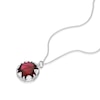 Thumbnail Image 1 of Red Root Chakra Sterling Silver Pendant Necklace