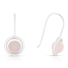 Thumbnail Image 0 of Sterling Silver Rose Quartz Sphere Hook Circle Drop Earrings