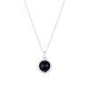 Thumbnail Image 0 of Sterling Silver Onyx Sphere Pendant Necklace