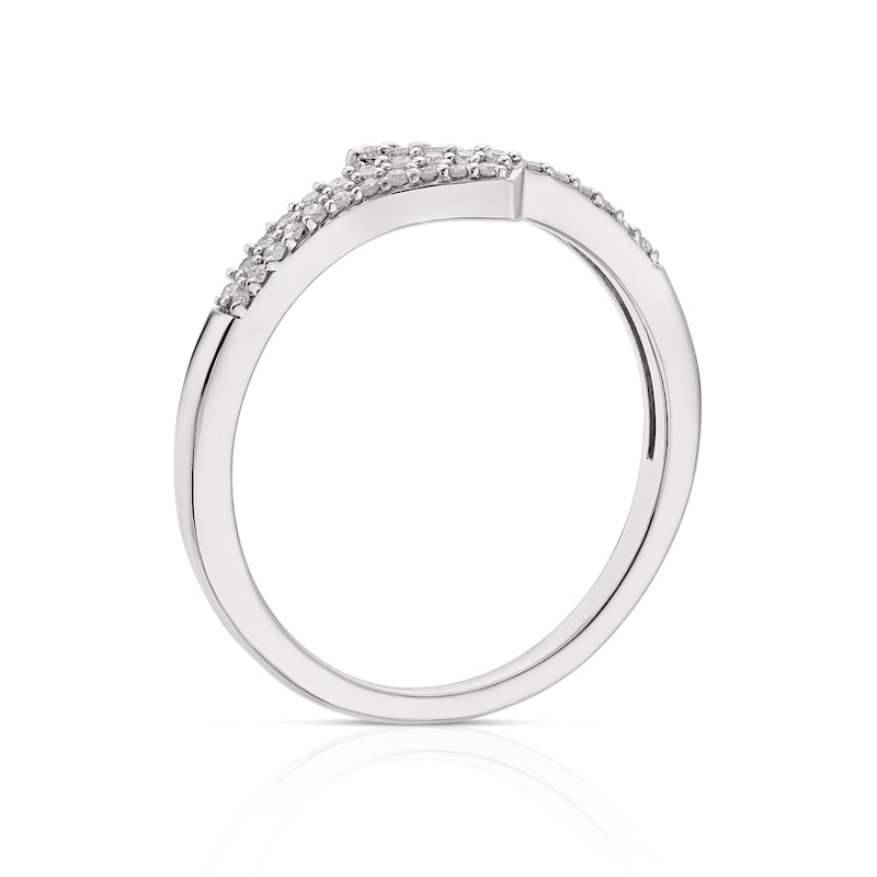 Sterling Silver 0.15ct Diamond Wrap Eternity Ring