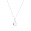 Thumbnail Image 0 of Children's Sterling Silver December Purple Crystal Heart Pendant Necklace