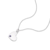 Thumbnail Image 1 of Children's Sterling Silver December Purple Crystal Heart Pendant Necklace