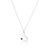 Thumbnail Image 0 of Children's Sterling Silver January Red Crystal Heart Pendant Necklace