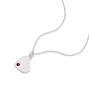 Thumbnail Image 1 of Children's Sterling Silver January Red Crystal Heart Pendant Necklace
