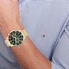 Thumbnail Image 3 of Tommy Hilfiger Men's Green Chronograph Dial Gold Tone Mesh Bracelet Watch
