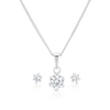 Thumbnail Image 0 of Sterling Silver Cubic Zirconia Solitaire Pendant And Earring Jewellery Set
