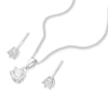 Thumbnail Image 1 of Sterling Silver Cubic Zirconia Solitaire Pendant And Earring Jewellery Set