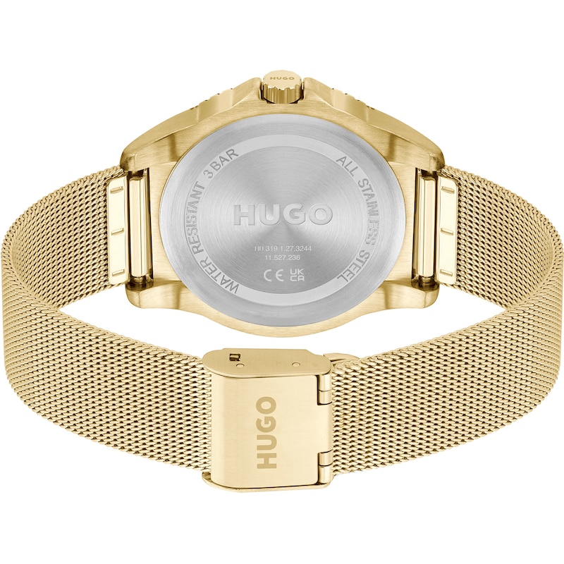 HUGO #DANCE Ladies' Gold Tone Mesh Strap Watch