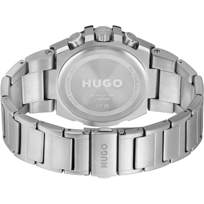 HUGO #TREK Men's Black Dial Stainless Steel Bracelet Watch