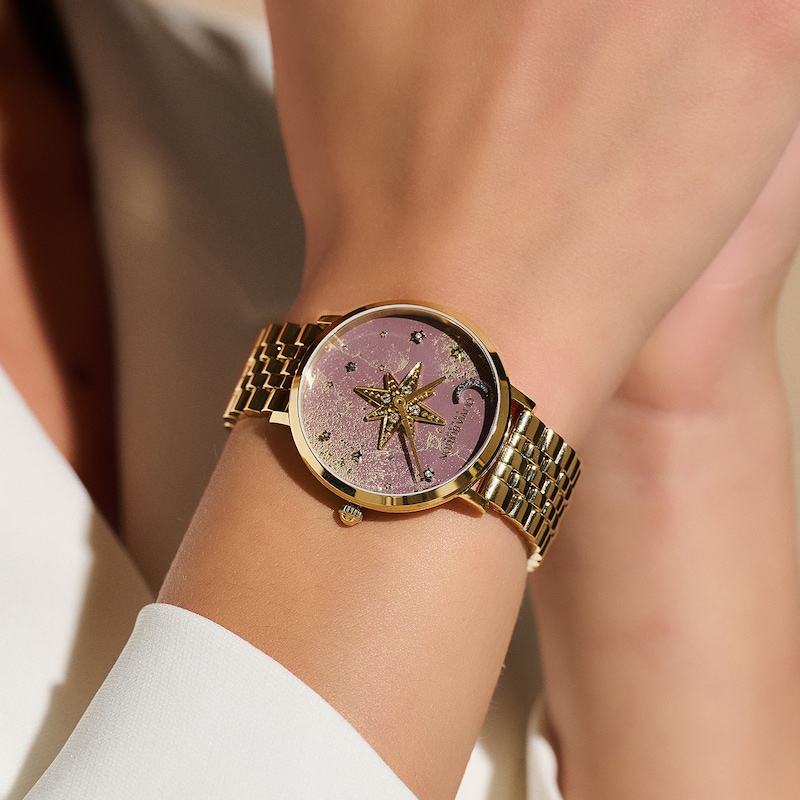 Olivia Burton Celestial Nova Ladies' Gold-Tone Stainless Steel Bracelet Watch