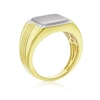 Thumbnail Image 2 of Men's Sterling Sterling Silver & 18ct Gold Plated Vermeil  Diamond Signet Ring