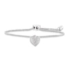 Thumbnail Image 0 of Sterling Silver Diamond Heart Bolo Bracelet