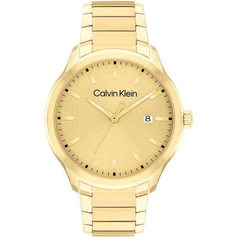 Calvin Klein Men's Gold Tone Dial & Stainless Steel Bracelet Watch