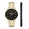 Thumbnail Image 0 of Armani Exchange Men's Gold-Tone Stainless Steel Watch & Beaded Bracelet Gift Set