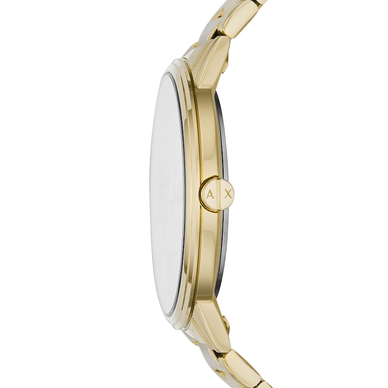 Armani Exchange Men's Gold-Tone Stainless Steel Watch & Beaded Bracelet Gift Set