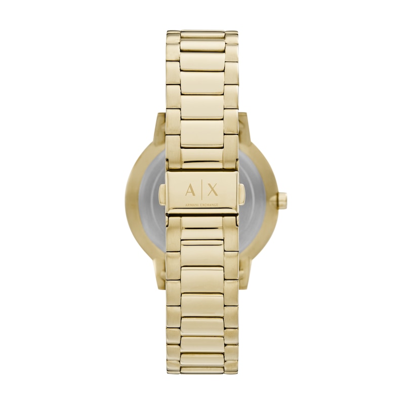 Armani Exchange Men's Gold-Tone Stainless Steel Watch & Beaded Bracelet Gift Set