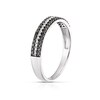 Thumbnail Image 1 of Sterling Silver 0.20ct Black and Clear Diamond Triple Row Eternity Ring