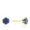 Thumbnail Image 0 of 9ct Yellow Gold Created Sapphire 5mm Stud Earrings