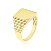 Thumbnail Image 1 of Men's Sterling Silver & 18ct Gold Plated Vermeil Diamond Detail Signet Ring