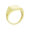 Thumbnail Image 2 of Men's Sterling Silver & 18ct Gold Plated Vermeil Diamond Detail Signet Ring