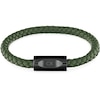 Thumbnail Image 0 of Calvin Klein Men's Plaited Green Leather & Stainless Steel Minimalistic Bracelet