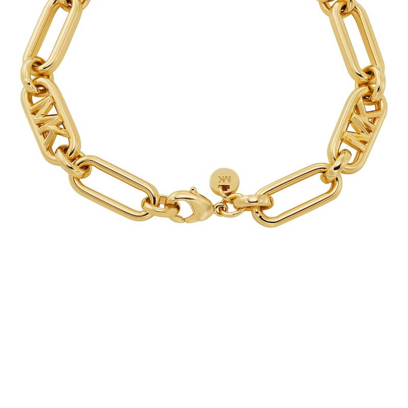 Michael Kors Ladies' Statement Link 14ct Gold Plated Empire Link Chain Bracelet