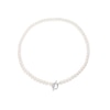 Thumbnail Image 1 of Stainless Steel Faux Pearl Strand Toggle Necklace
