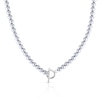 Thumbnail Image 0 of Stainless Steel Grey Faux Pearl Toggle Necklace