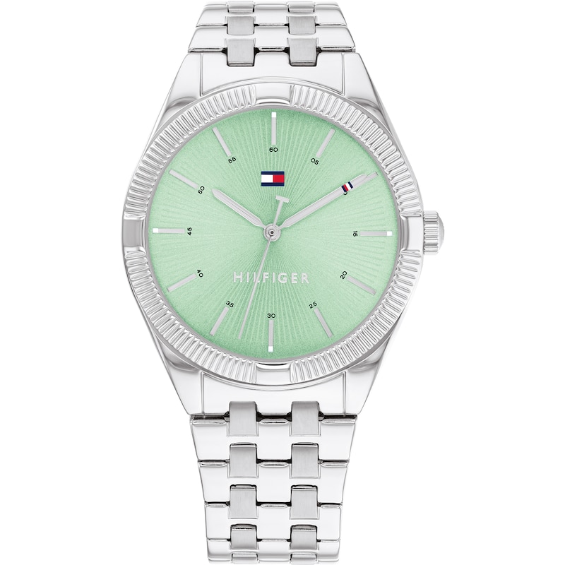 Tommy Hilfiger Ladies' Green Dial Stainless Steel Bracelet Watch