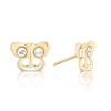 Thumbnail Image 0 of Children's 9ct Gold Crystal Butterfly Stud Earrings