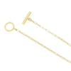 Thumbnail Image 2 of Sterling Silver & 18ct Gold Plated Vermeil 63 Gauge 16 Inch T Bar Paper link Chain Necklace